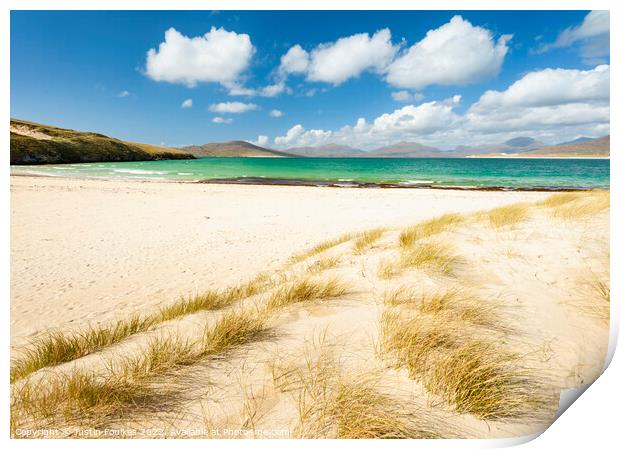Horgabost beach, Isle of Harris Print by Justin Foulkes