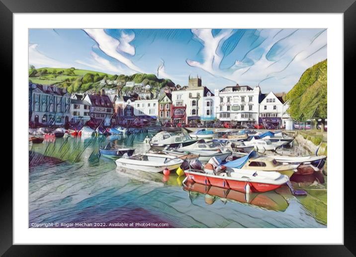 Serenity at Dartmouth Framed Mounted Print by Roger Mechan