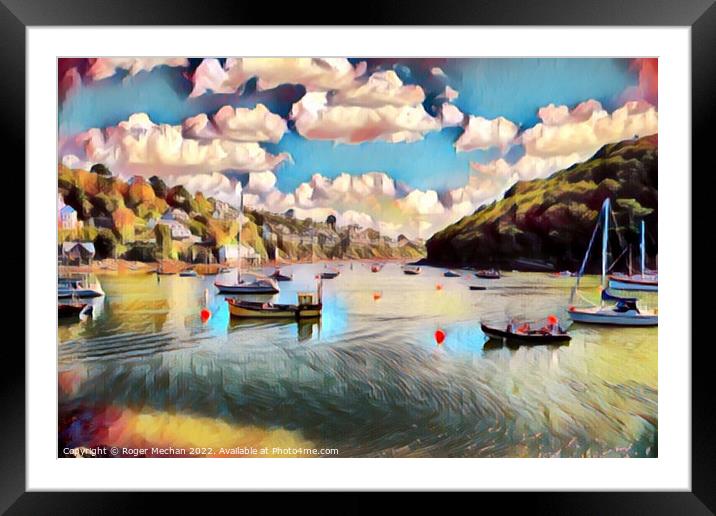 Serenity of Newton Ferrers Framed Mounted Print by Roger Mechan