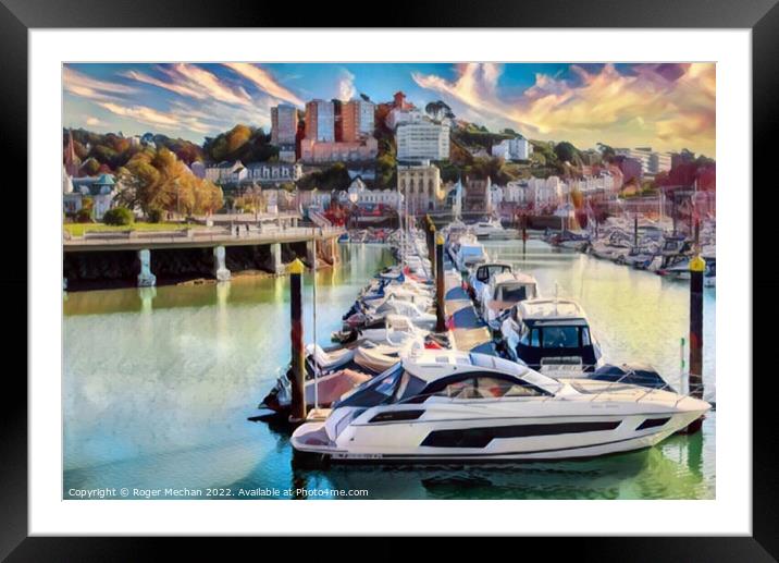 Serenity in Torquay Framed Mounted Print by Roger Mechan