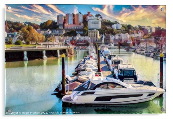 Serenity in Torquay Acrylic by Roger Mechan