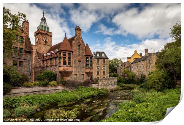 Dean Village in Edinburgh Print by Jim Monk