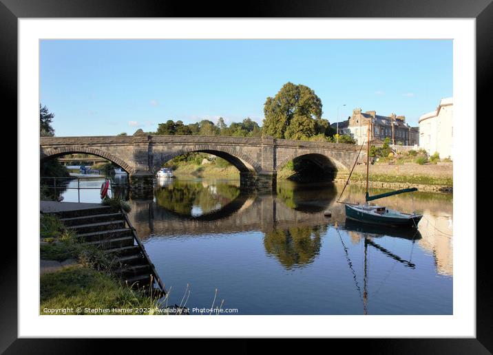 Totnes Bridge Framed Mounted Print by Stephen Hamer