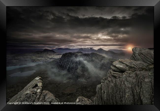 Coigach & Assynt sunrise Framed Print by Scotland's Scenery