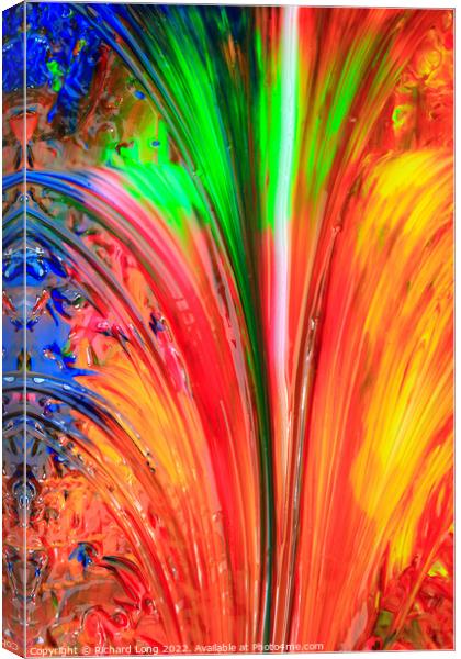 Psychedelic Paint line Eruption Canvas Print by Richard Long