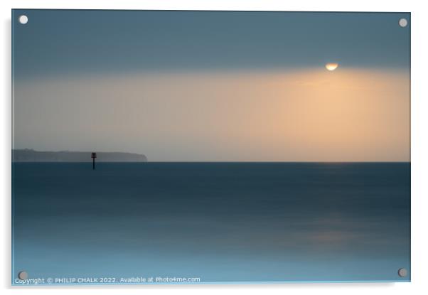 Bridlington beach sunrise 708 Acrylic by PHILIP CHALK