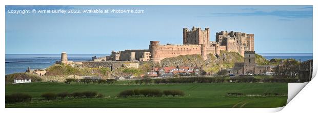 Bamburgh Castle Panoramic Print by Aimie Burley