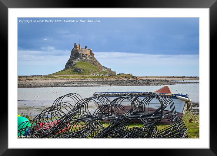 Lindisfarne lobster pots  Framed Mounted Print by Aimie Burley