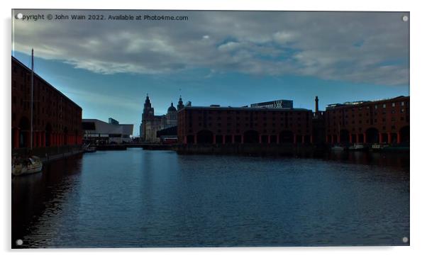 Royal Albert Dock And the 3 Graces   Acrylic by John Wain