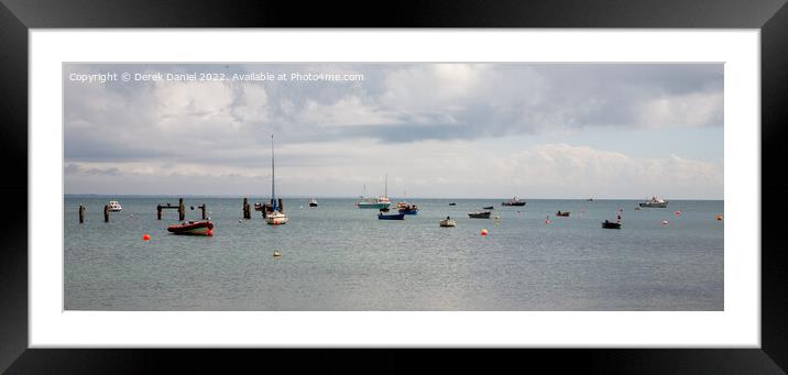 Swanage Bay, Dorset (panoramic) Framed Mounted Print by Derek Daniel