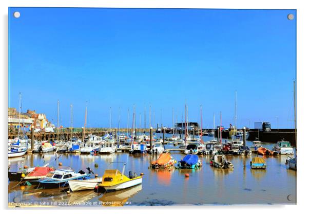 Harbor and Marina, Bridlington, Yorkshire. Acrylic by john hill