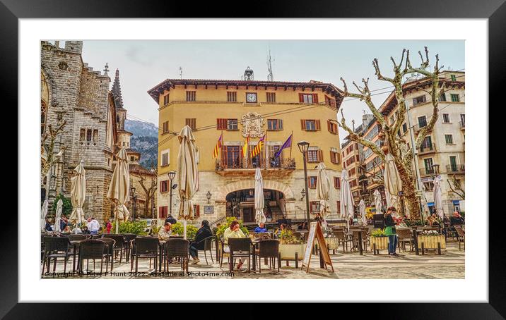 Soller Town Square Mallorca Framed Mounted Print by Peter F Hunt