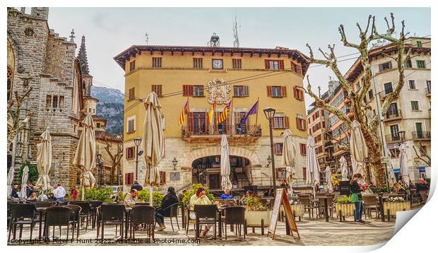 Soller Town Square Mallorca Print by Peter F Hunt