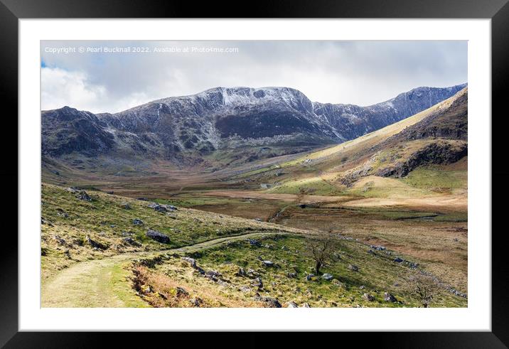 Cwm Eigiau Valley Snowdonia Wales Framed Mounted Print by Pearl Bucknall