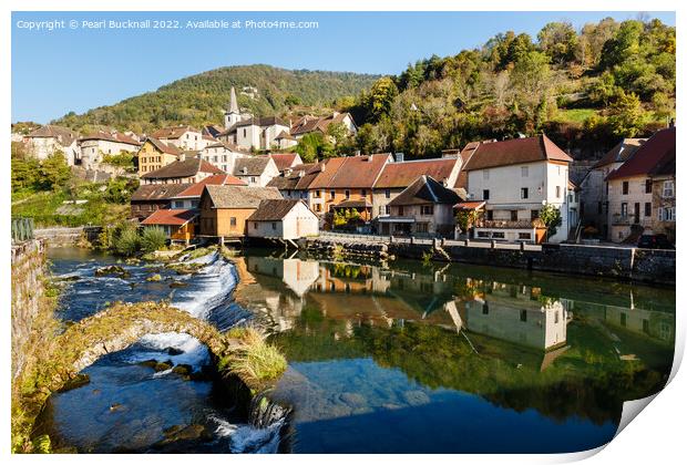 Lods River Loue Valley France Print by Pearl Bucknall