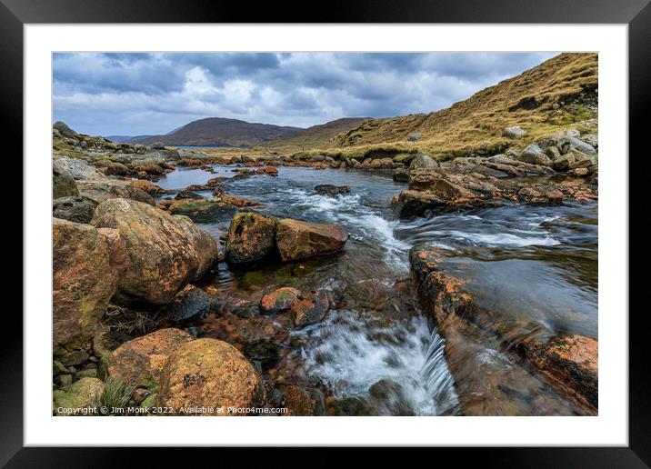  River flow, Isle of Harris Framed Mounted Print by Jim Monk