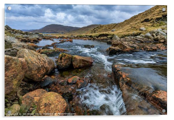  River flow, Isle of Harris Acrylic by Jim Monk