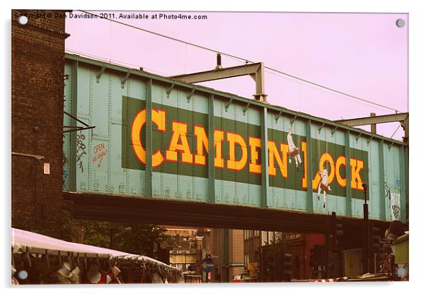 Camden Lock Bridge Acrylic by Dan Davidson
