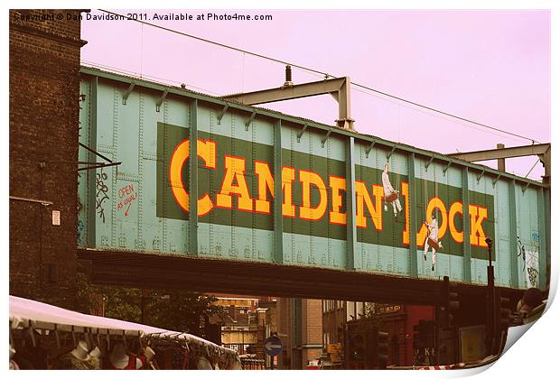 Camden Lock Bridge Print by Dan Davidson