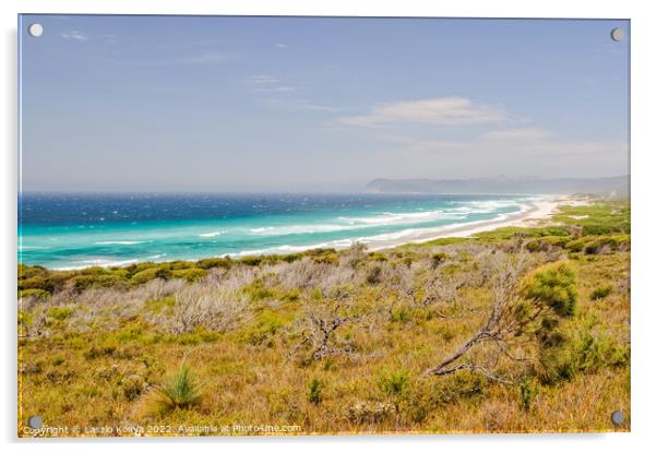 Friendly Beaches - Coles Bay Acrylic by Laszlo Konya