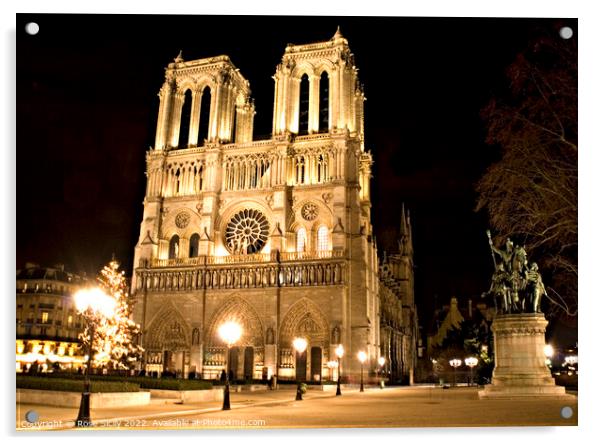 Notre Dame de Paris Acrylic by Rose Sicily