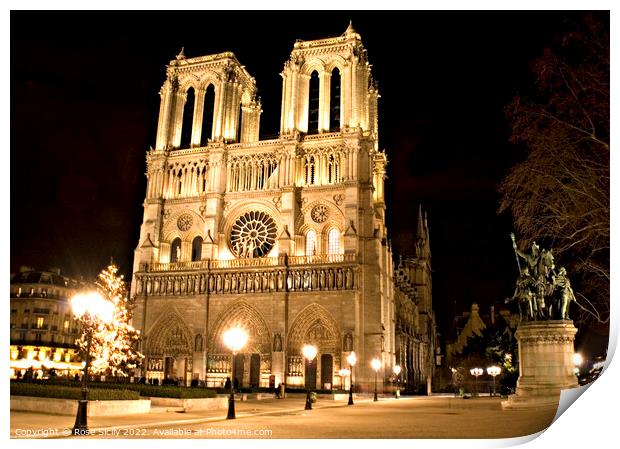 Notre Dame de Paris Print by Rose Sicily