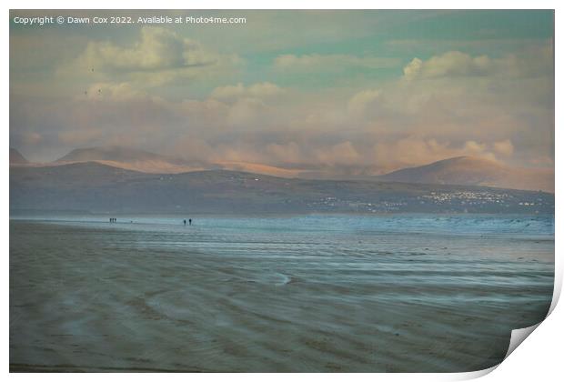 Tranquil walk on the Beach   Print by Dawn Cox