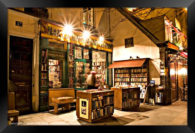 Shakespeare and Company Bookshop Paris France Framed Print by Rose Sicily
