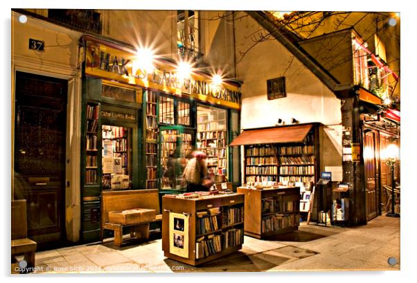 Shakespeare and Company Bookshop Paris France Acrylic by Rose Sicily