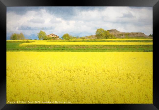 Yellow Fields of Malla - CR2105-5277-PIN Framed Print by Jordi Carrio
