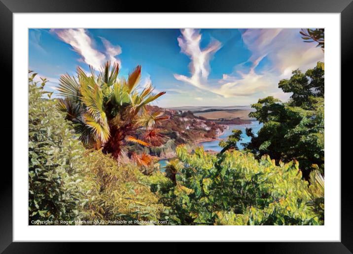 Exotic Oasis by the Estuary Framed Mounted Print by Roger Mechan