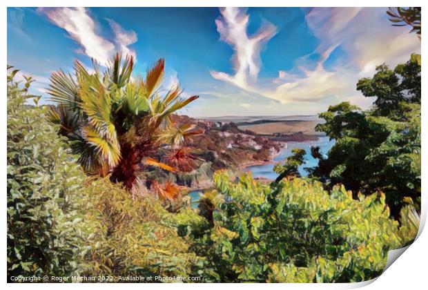 Exotic Oasis by the Estuary Print by Roger Mechan