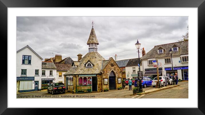 The Market House Chagford Devon Framed Mounted Print by Peter F Hunt