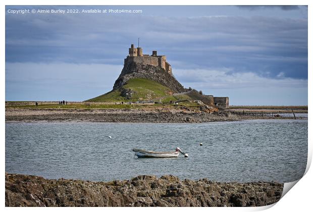 Boat at Lindisfarne Print by Aimie Burley