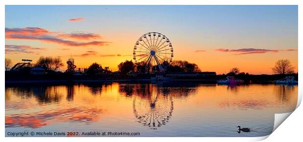 Southport Sunset Print by Michele Davis