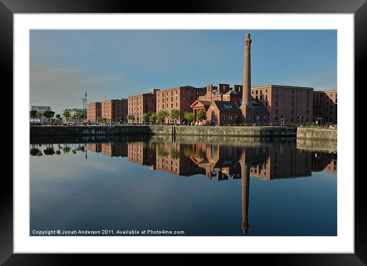 reflections on the canning dock Framed Mounted Print by Jonah Anderson Photography