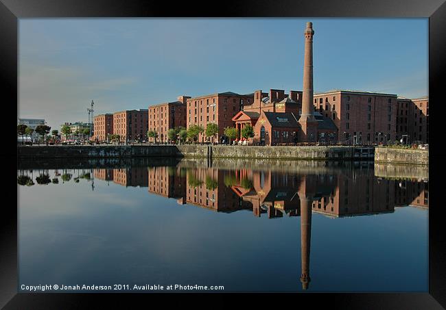reflections on the canning dock Framed Print by Jonah Anderson Photography