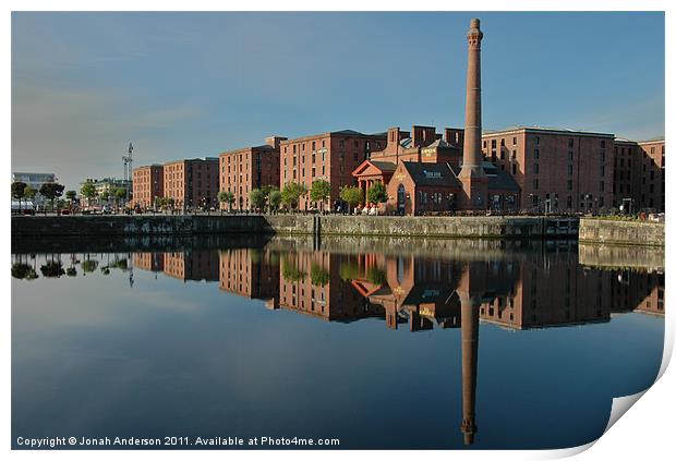 reflections on the canning dock Print by Jonah Anderson Photography