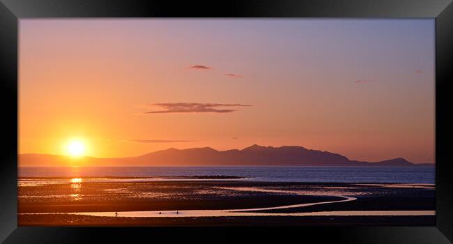 Spring sunset over Arran Framed Print by Allan Durward Photography