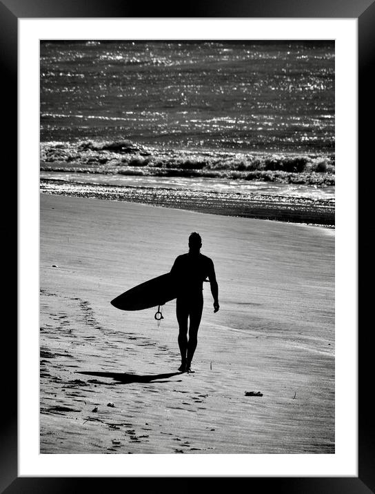 Surfing done Framed Mounted Print by Andy laurence