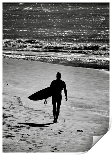 Surfing done Print by Andy laurence
