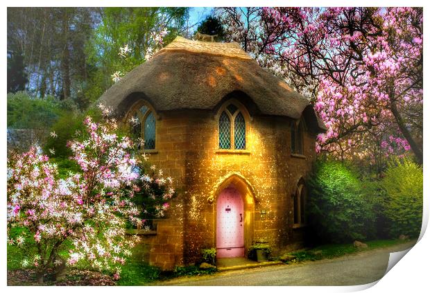 Blossom Cottage Print by Alison Chambers