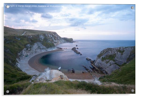 Man O'War Bay, Dorset Acrylic by Derek Daniel