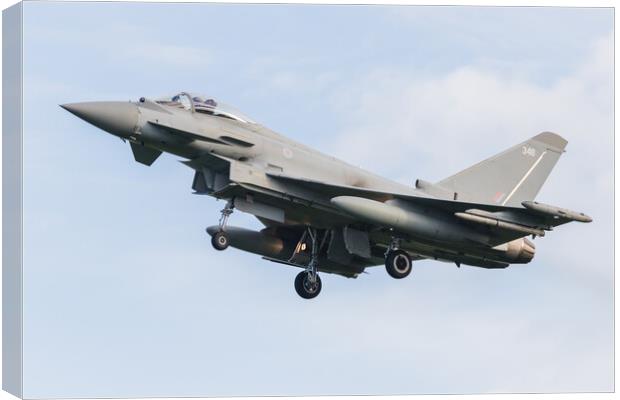 RAF Typhoon returning to base Canvas Print by Jason Wells