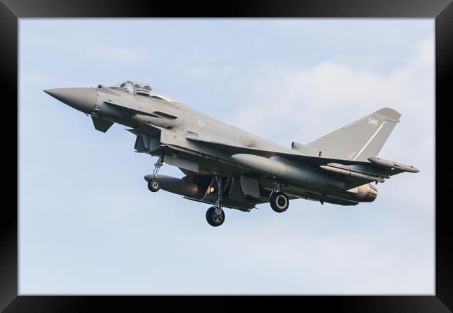 RAF Typhoon returning to base Framed Print by Jason Wells