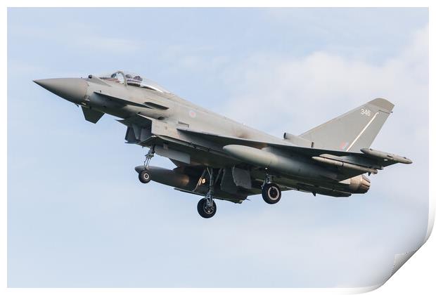 RAF Typhoon returning to base Print by Jason Wells