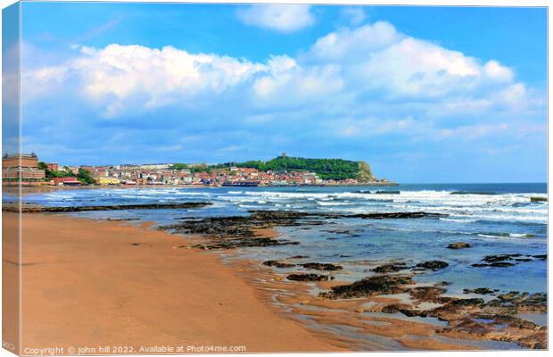 Scarborough at low tide, Yorkshire. Canvas Print by john hill