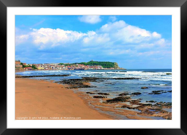 Scarborough at low tide, Yorkshire. Framed Mounted Print by john hill