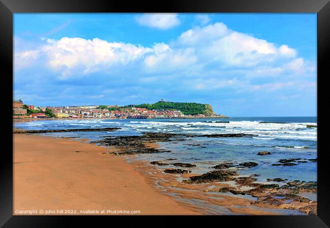 Scarborough at low tide, Yorkshire. Framed Print by john hill