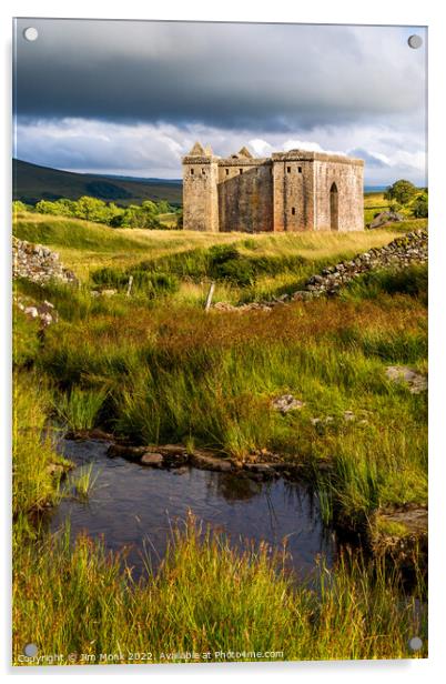 Hermitage Castle, Scottish Borders Acrylic by Jim Monk
